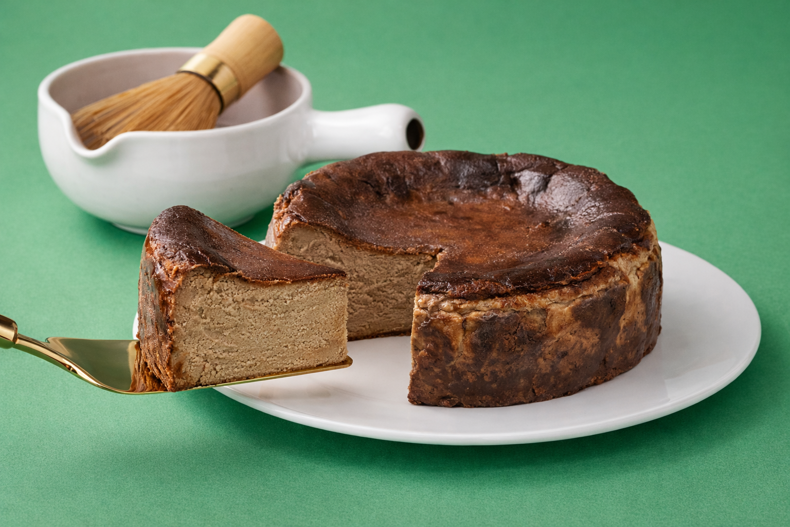 Houjicha Basque Cheesecake