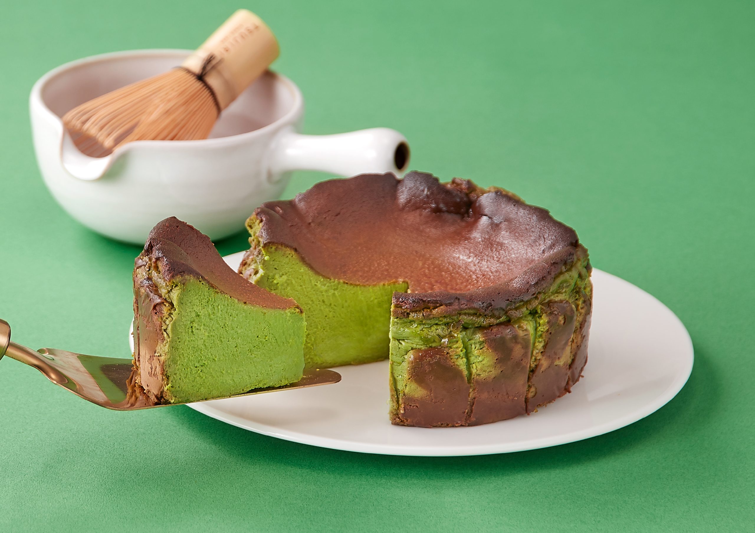 016 Matcha Basque Cheesecake 9″