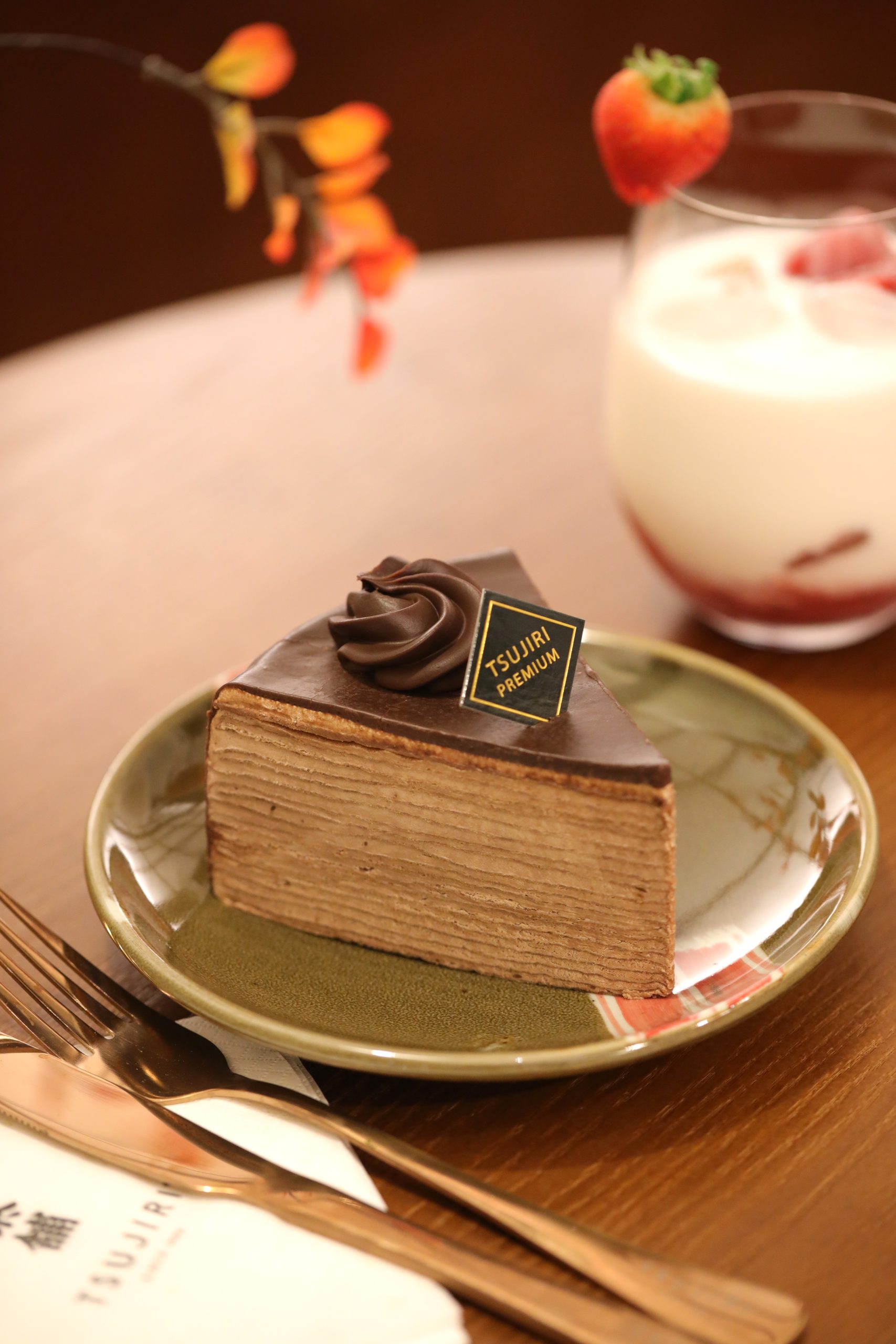 041 Dark Chocolate Crepe Cake (sliced)